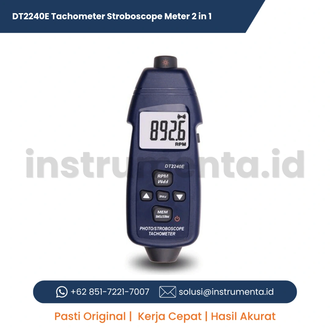Ready Stock DT2240E Tachometer Stroboscope Meter 2 in 1 Alat Ukur Kecepatan Putaran dan Frekuensi Kilat Digital